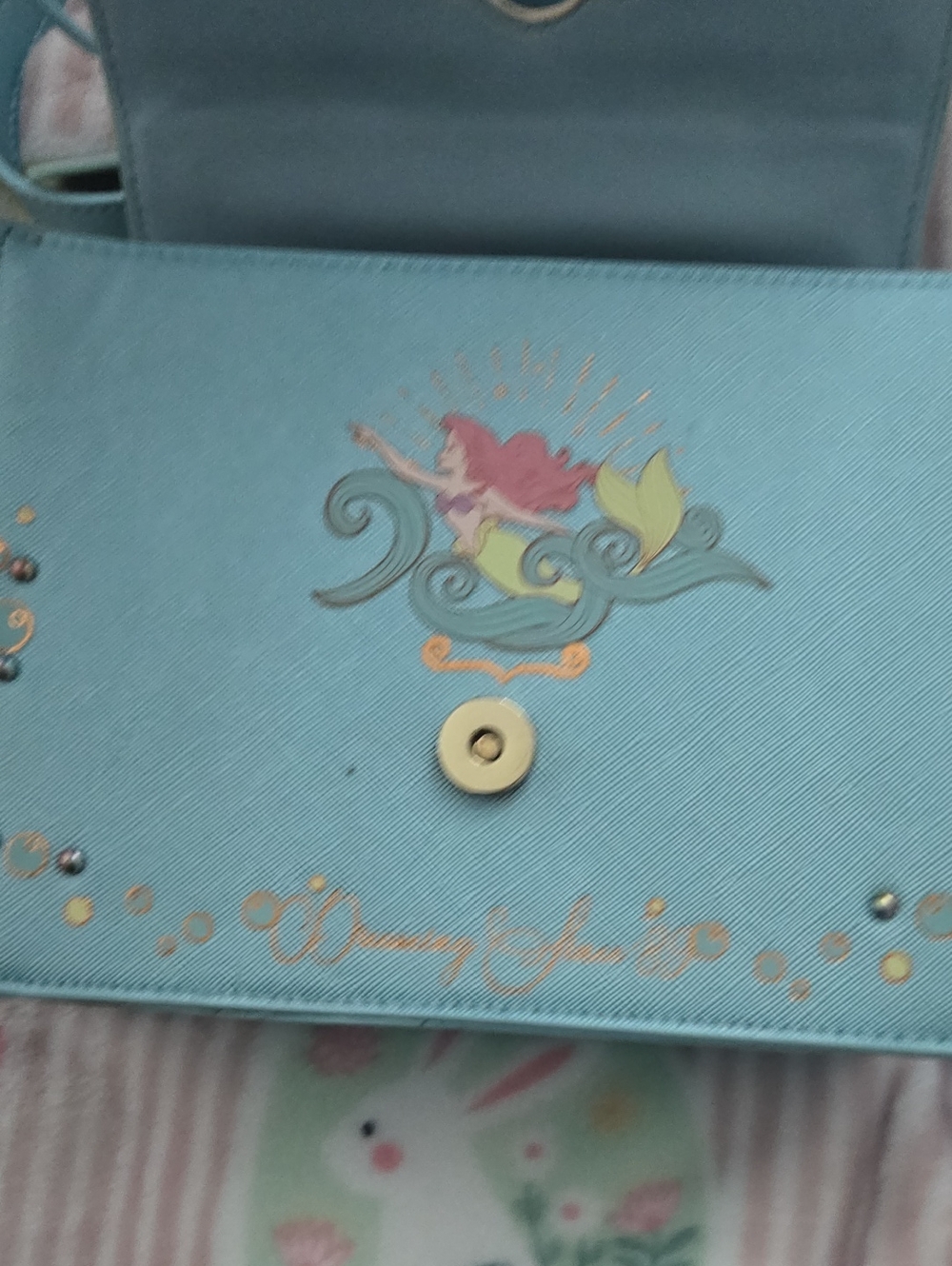 Whimsical Mermaid Sea-Blue Crossbody Bag - Picture 3 of 6